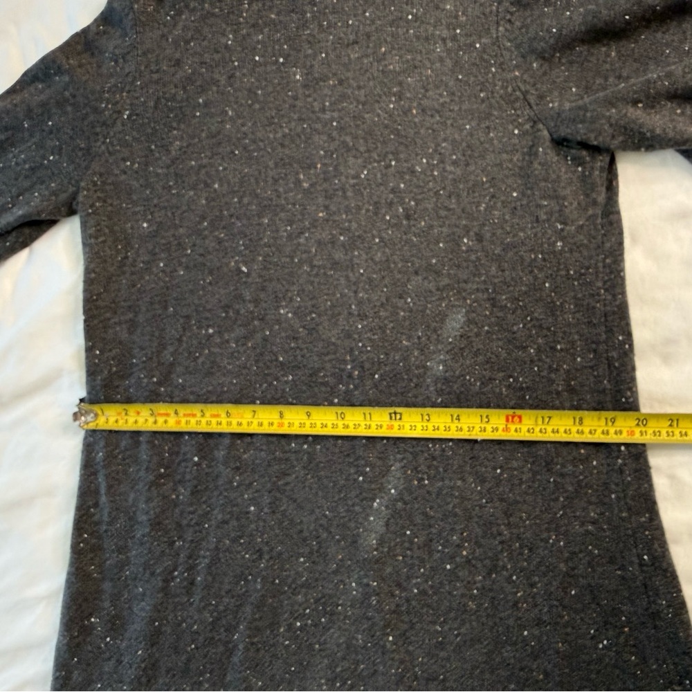 Talbots 1X Charcoal Speckled Knit Turtleneck Sweater Dress Stretch - Picture 12 of 12